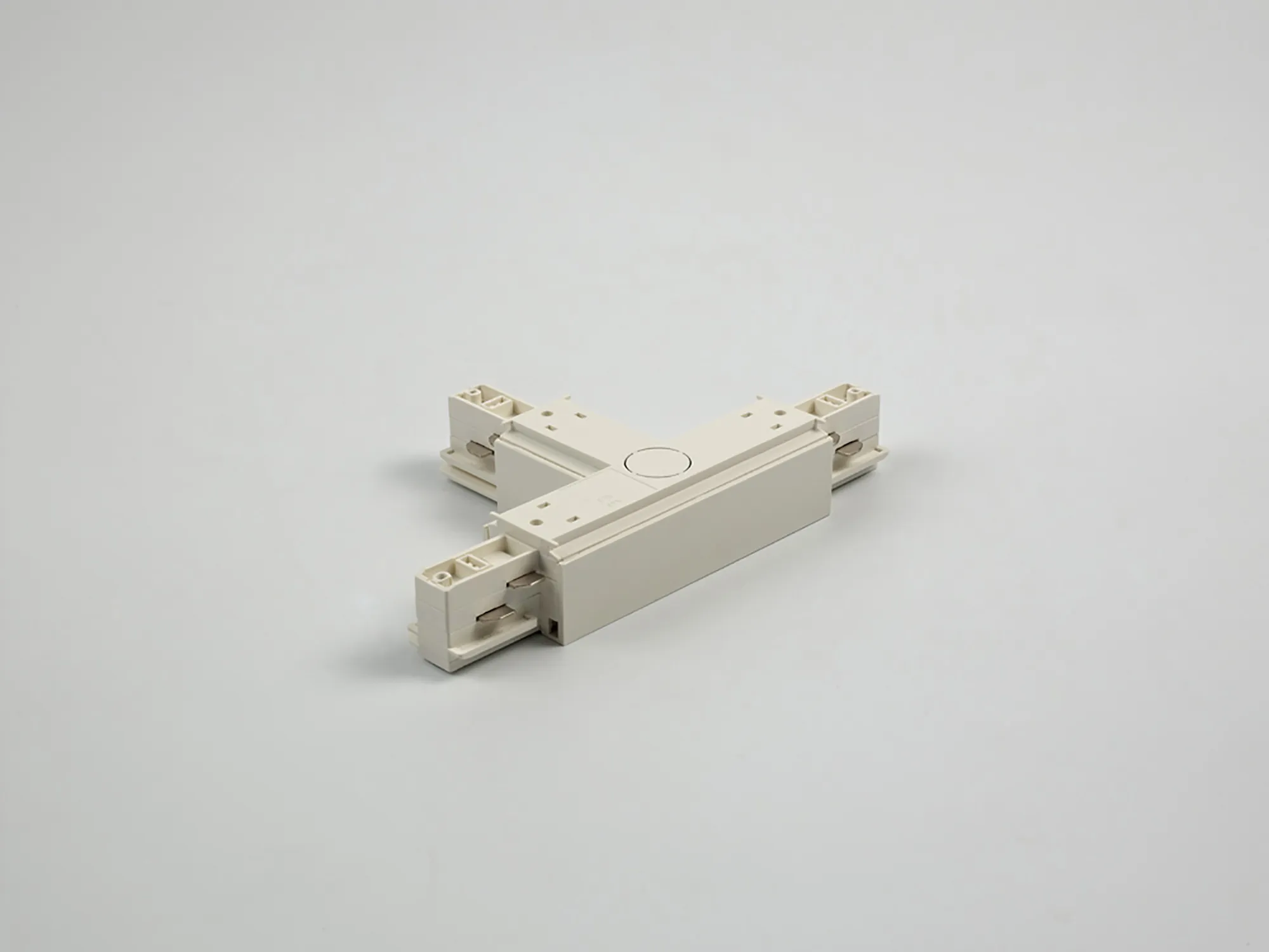 T Coupler With Feeding Option 3 Circuit Surface Mounted Track Earth Outside Right 555 1 1214 1  Eutrac 3 Circuit Surface-White
